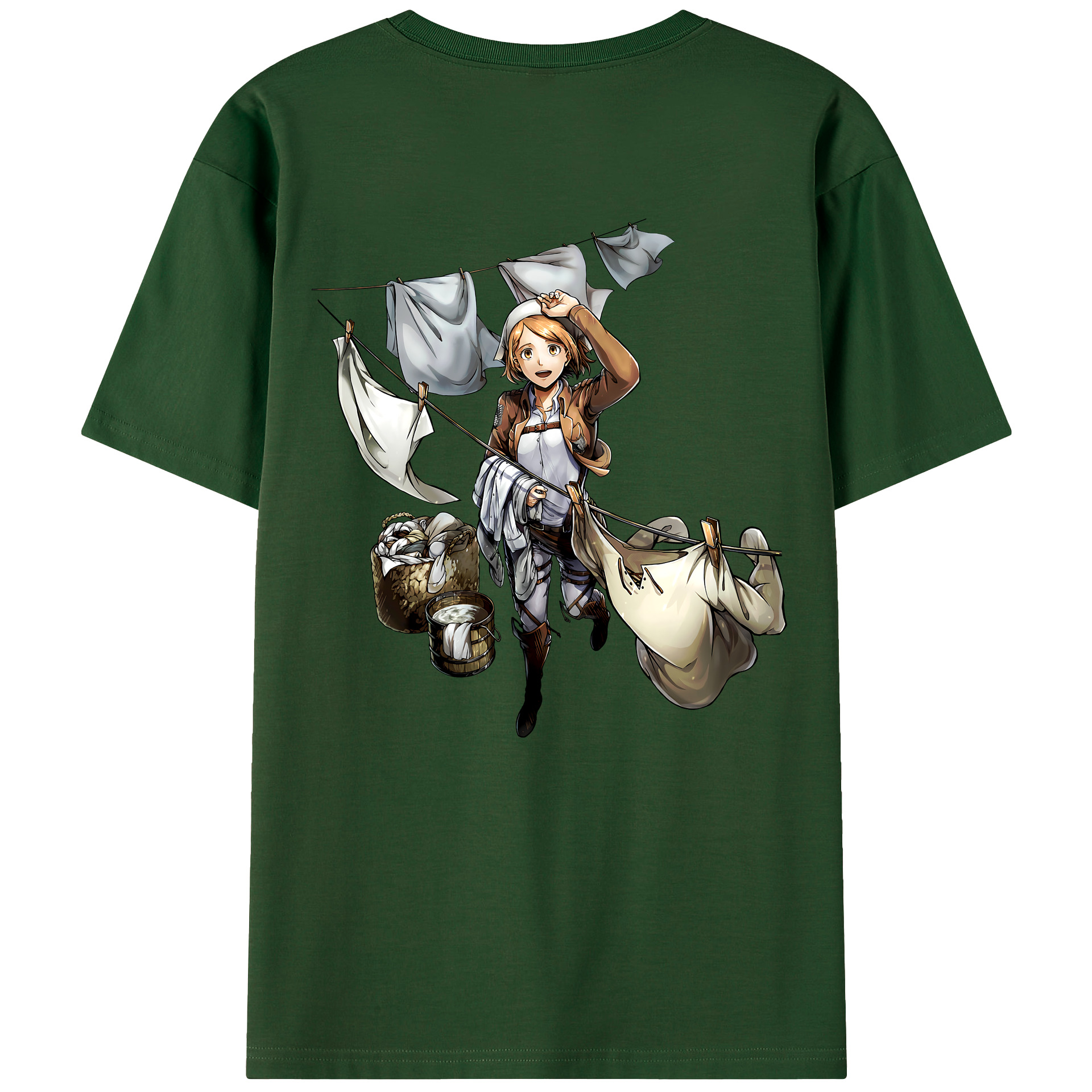 （画像用） 進撃の巨人 ペトラ·ラル Attack on Titan Petra Rall 綿100％半袖Tシャツ（背面プリント）